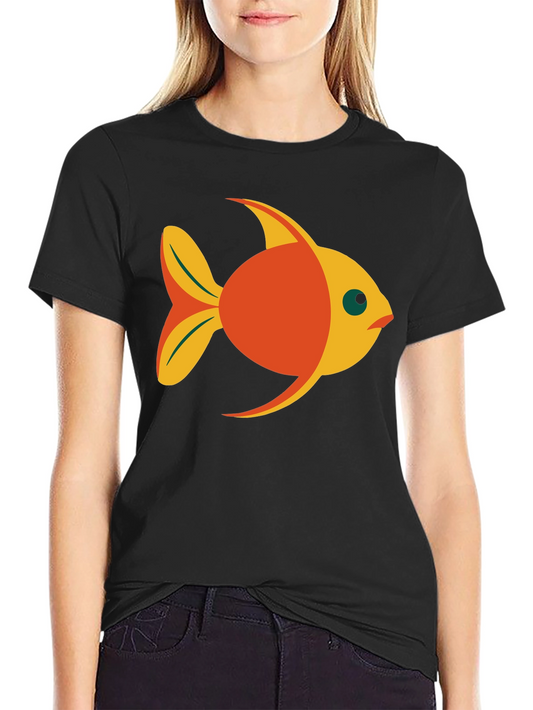 Fish Graphic Black T-Shirt - Fun Casual Wear