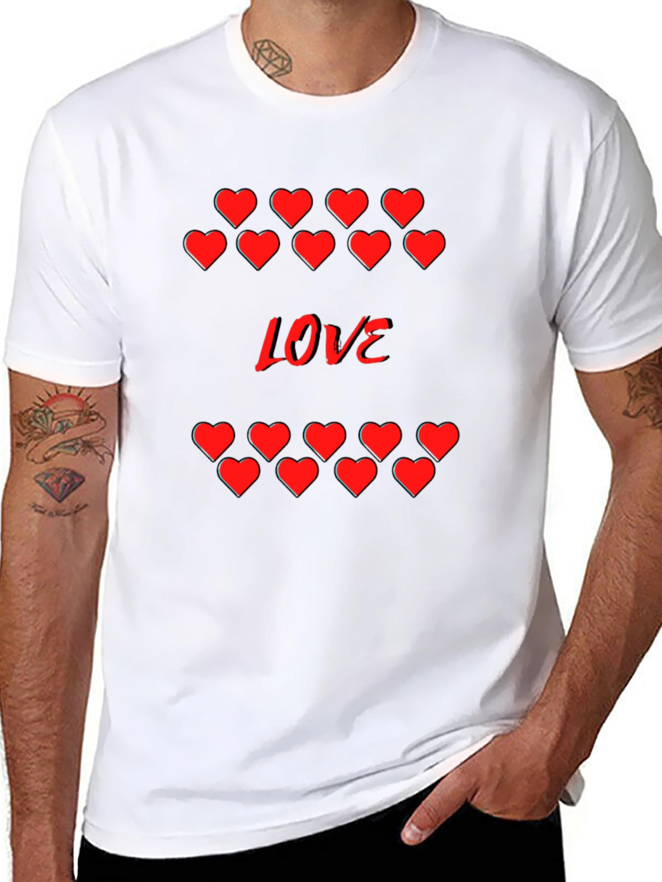 Heart Love Graphic Tee - Stylish Valentines Day T-Shirt