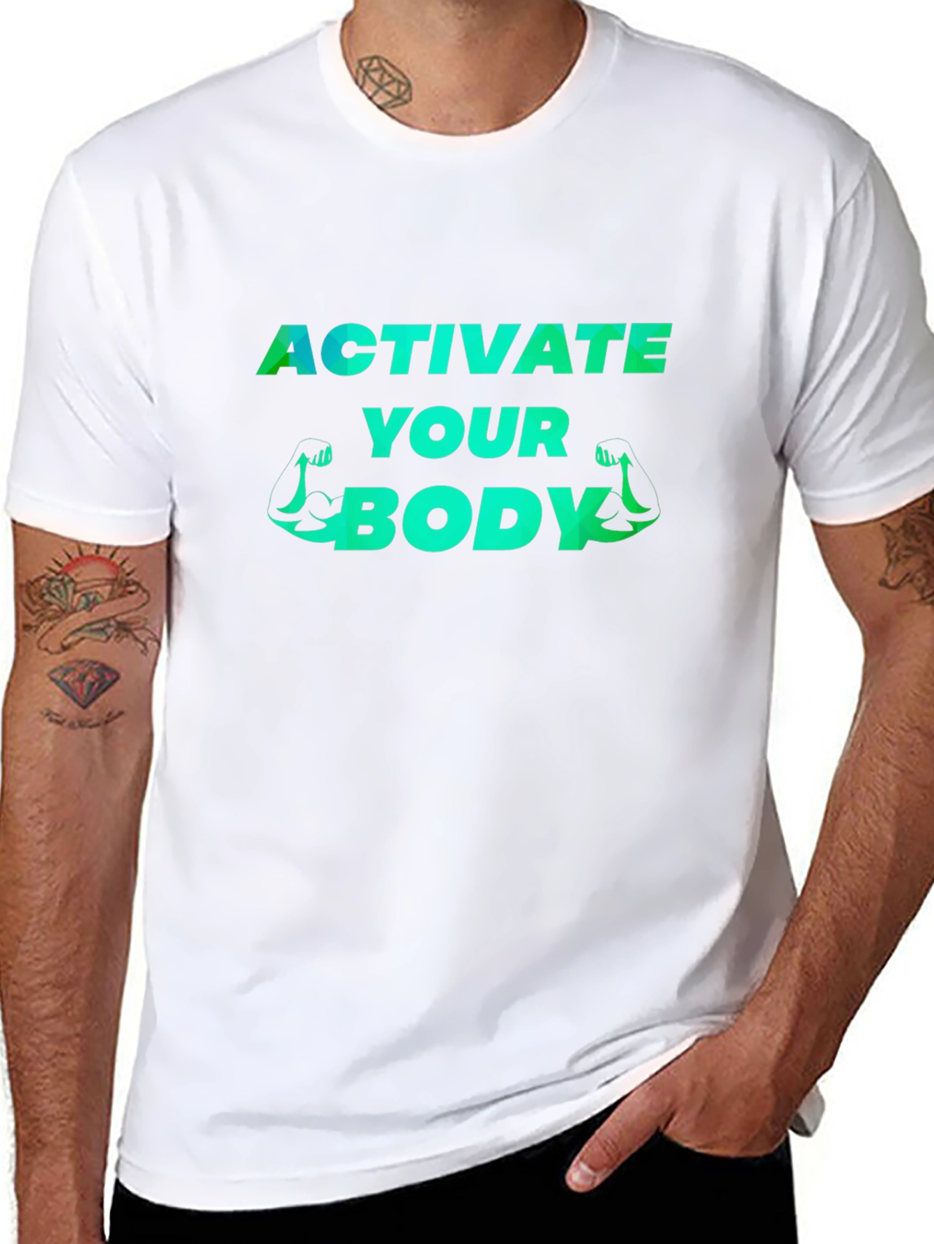 Activate Your Body Graphic Tee - Fitness Motivation Shirt