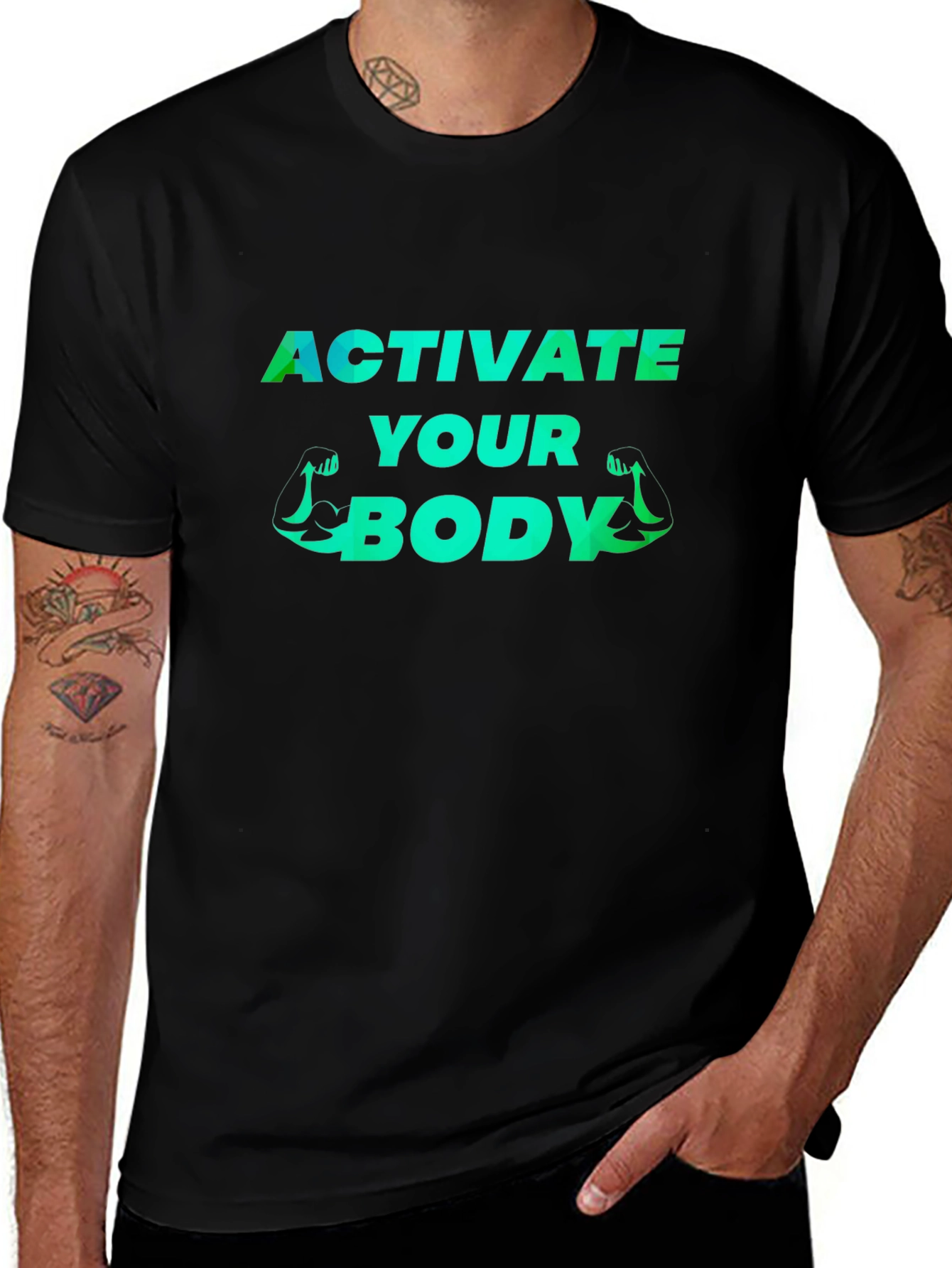 Activate Your Body Graphic Tee - Fitness Motivation Shirt