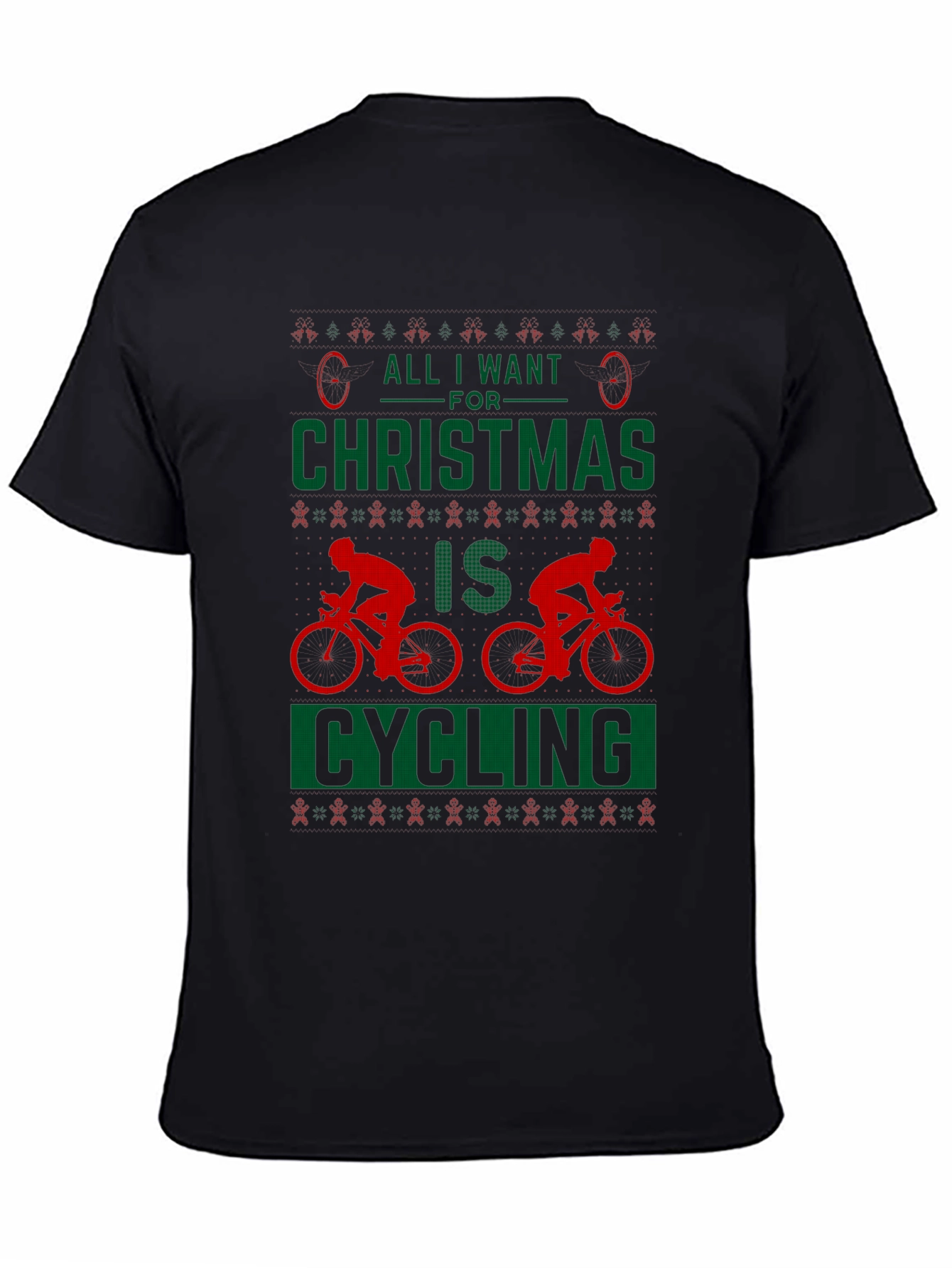 Cycling Christmas T-Shirt - All I Want is Cycling