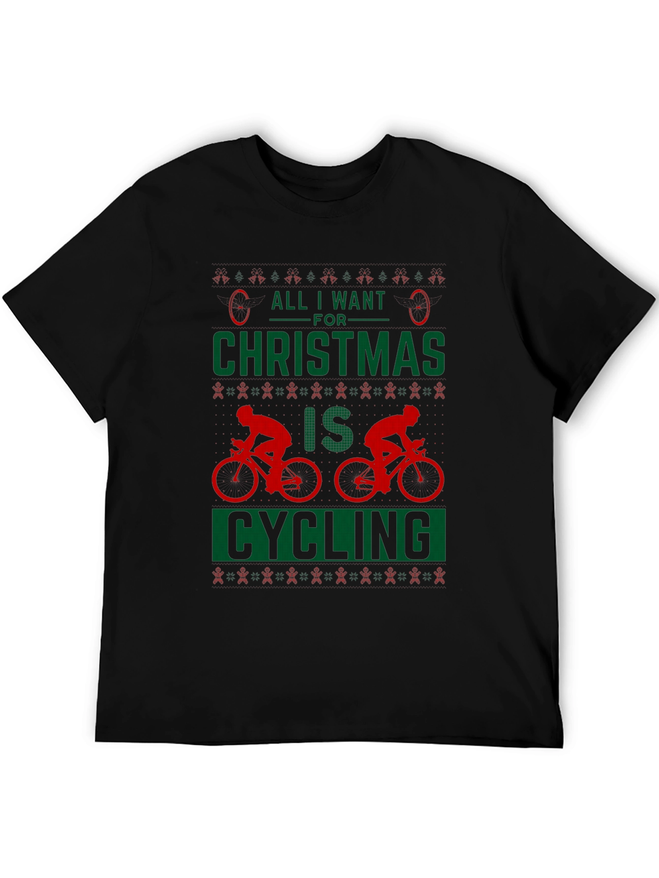 Cycling Christmas T-Shirt - All I Want is Cycling