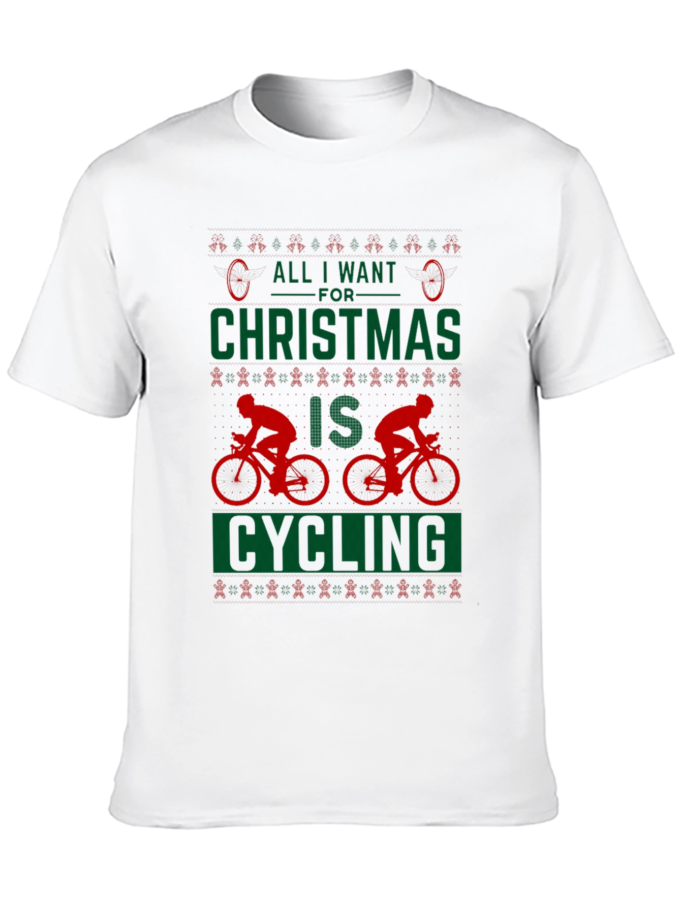 Cycling Christmas T-Shirt - All I Want is Cycling