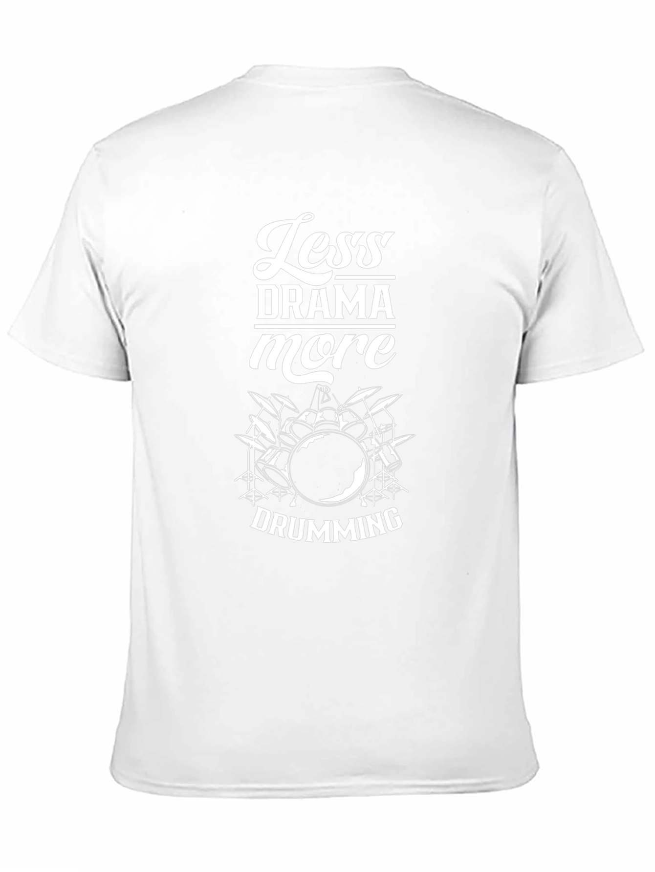 Less Drama More Drumming T-Shirt - Black