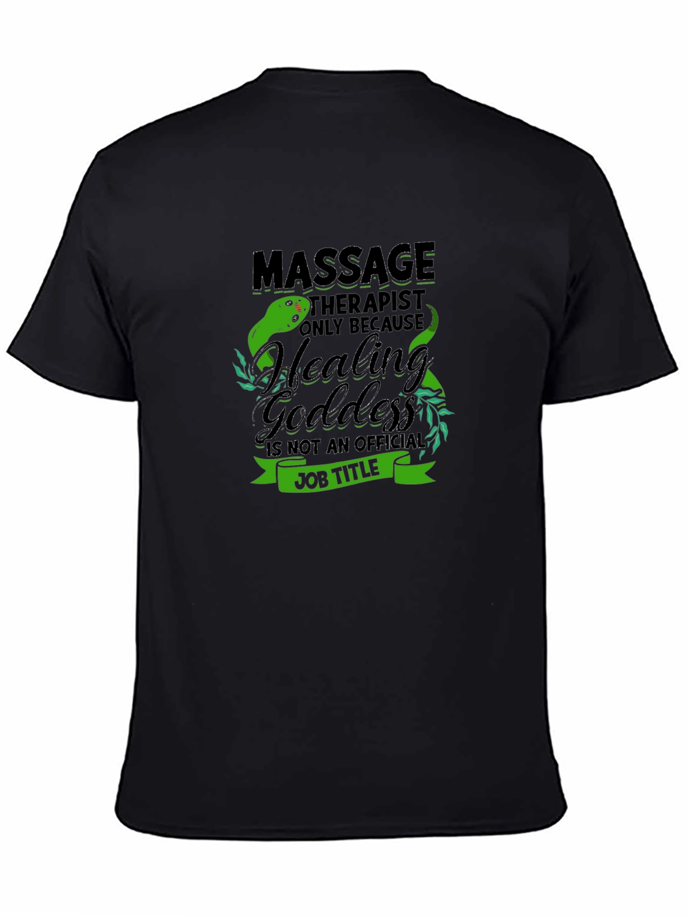 Massage Therapist Healing Goddess Black T-Shirt