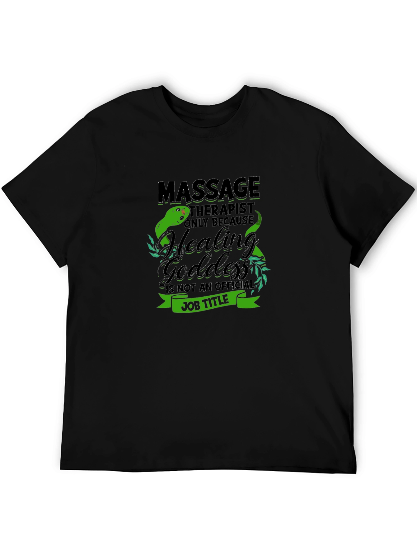 Massage Therapist Healing Goddess Black T-Shirt