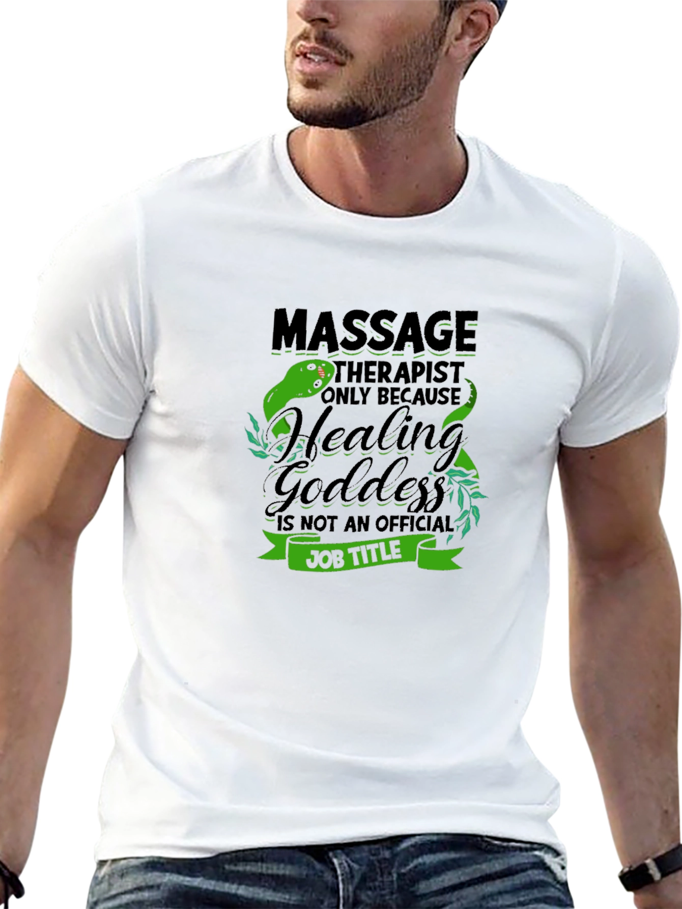 Massage Therapist Healing Goddess Black T-Shirt
