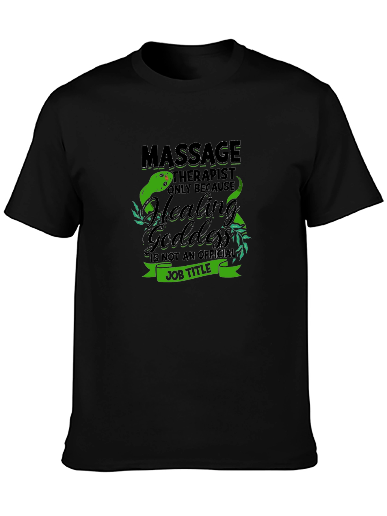 Massage Therapist Healing Goddess Black T-Shirt