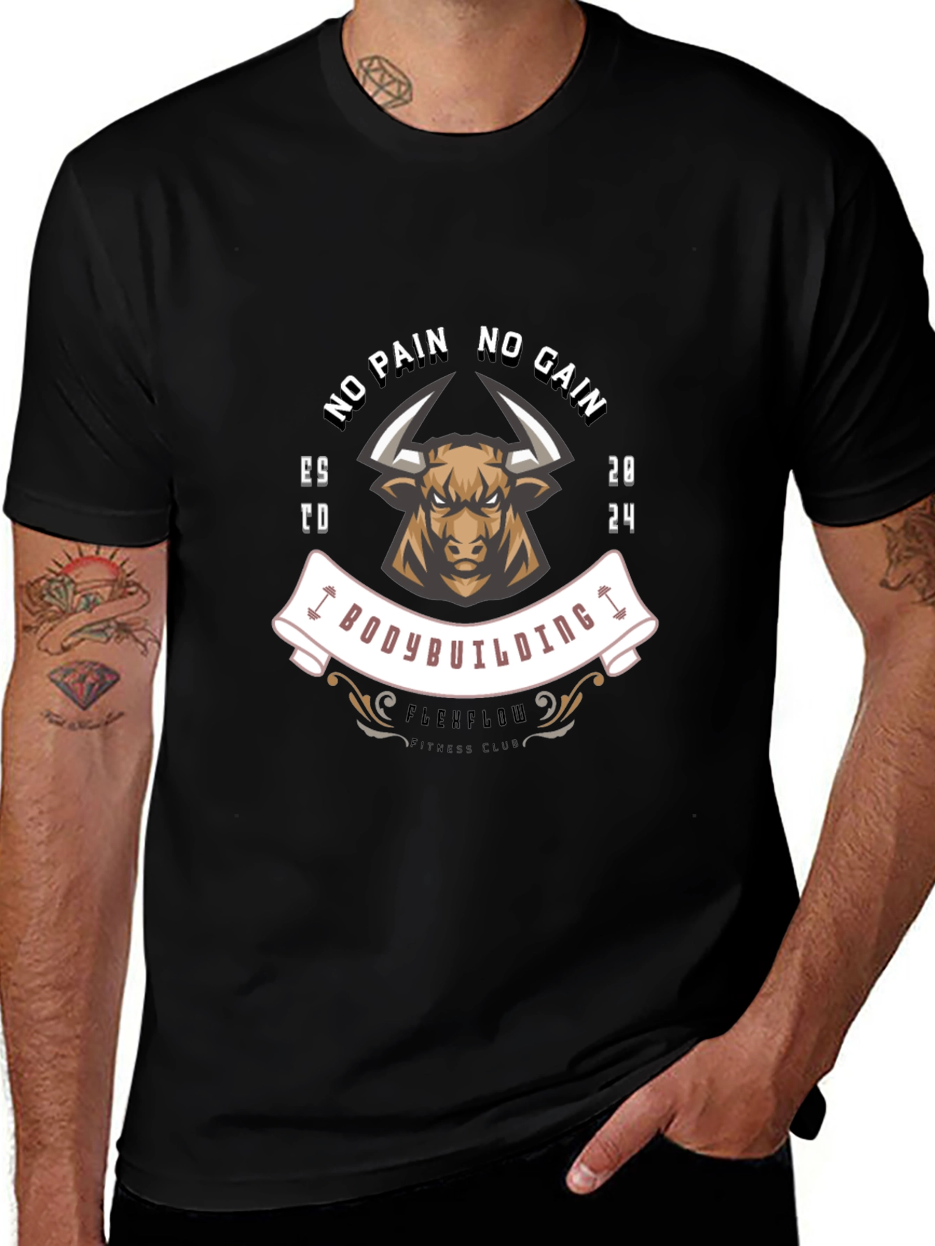 No Pain No Gain Bodybuilding T-Shirt