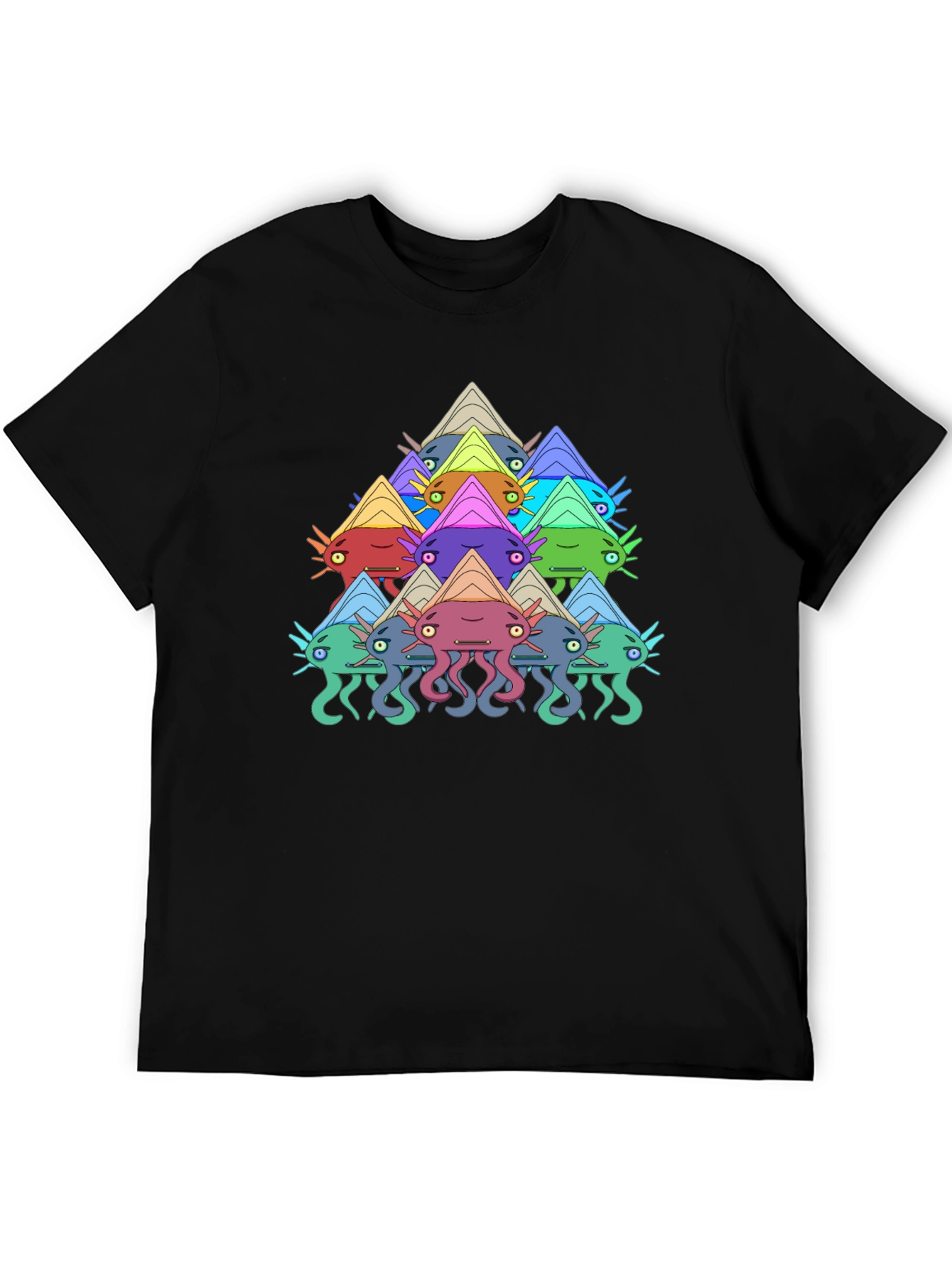 Funky Squid Graphic Tee - Mens Black T-Shirt