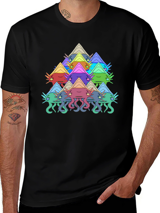 Funky Squid Graphic Tee - Mens Black T-Shirt