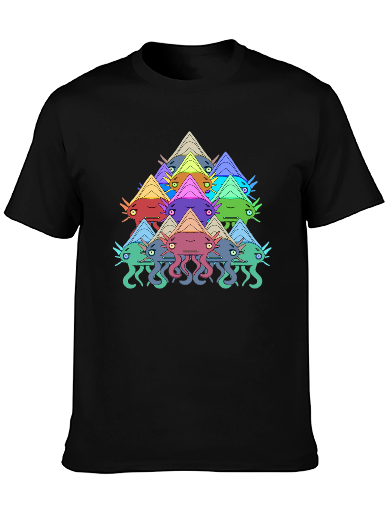 Funky Squid Graphic Tee - Mens Black T-Shirt