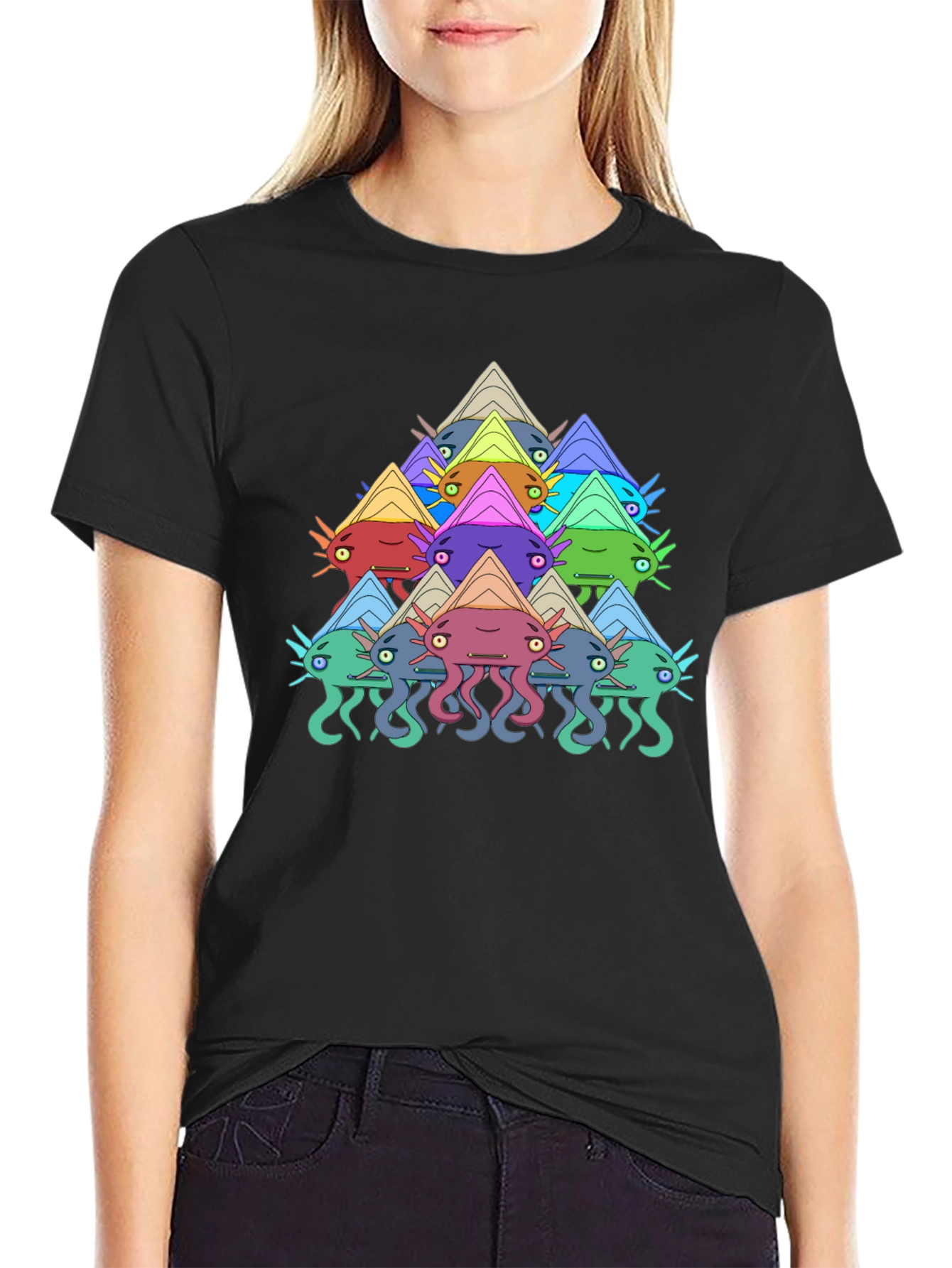 Funky Squid Graphic Tee - Mens Black T-Shirt