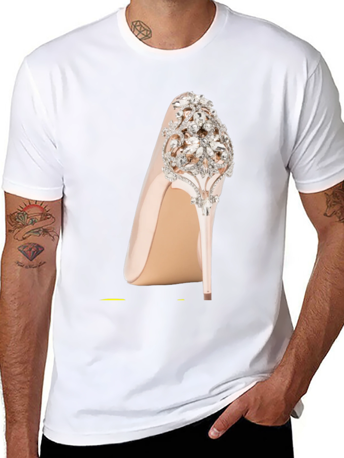 Rhinestone High Heel Graphic Tee