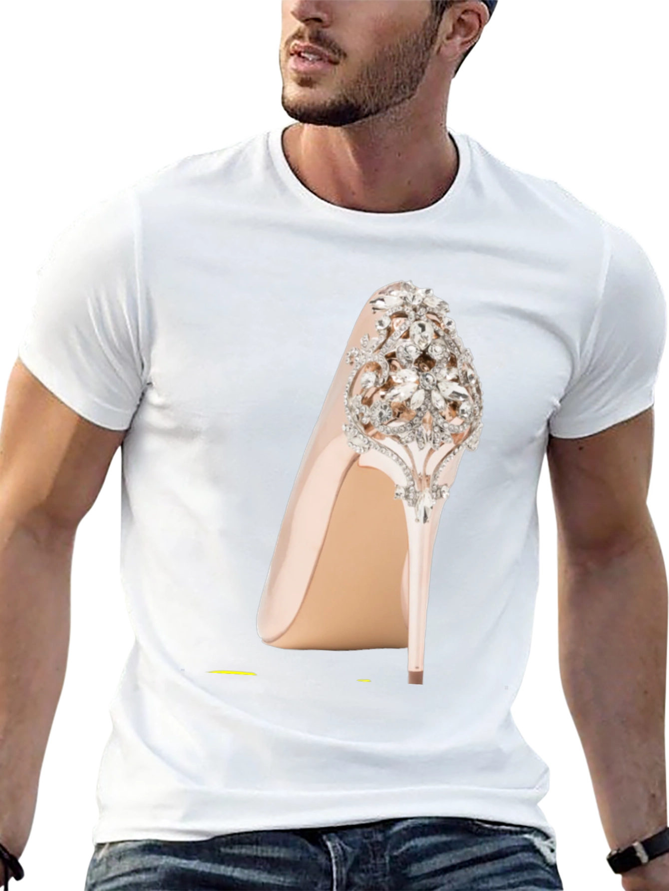 Rhinestone High Heel Graphic Tee