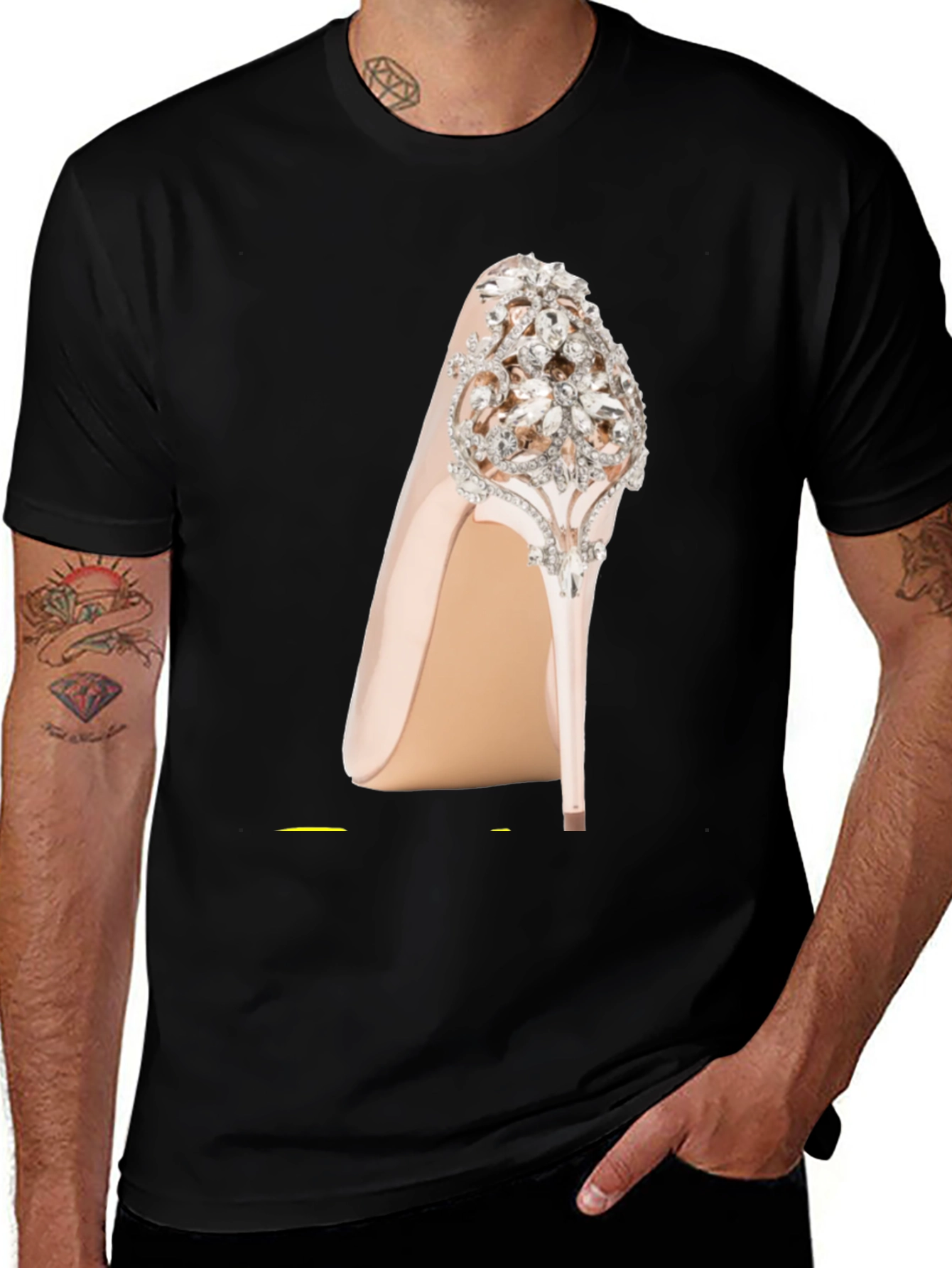 Rhinestone High Heel Graphic Tee