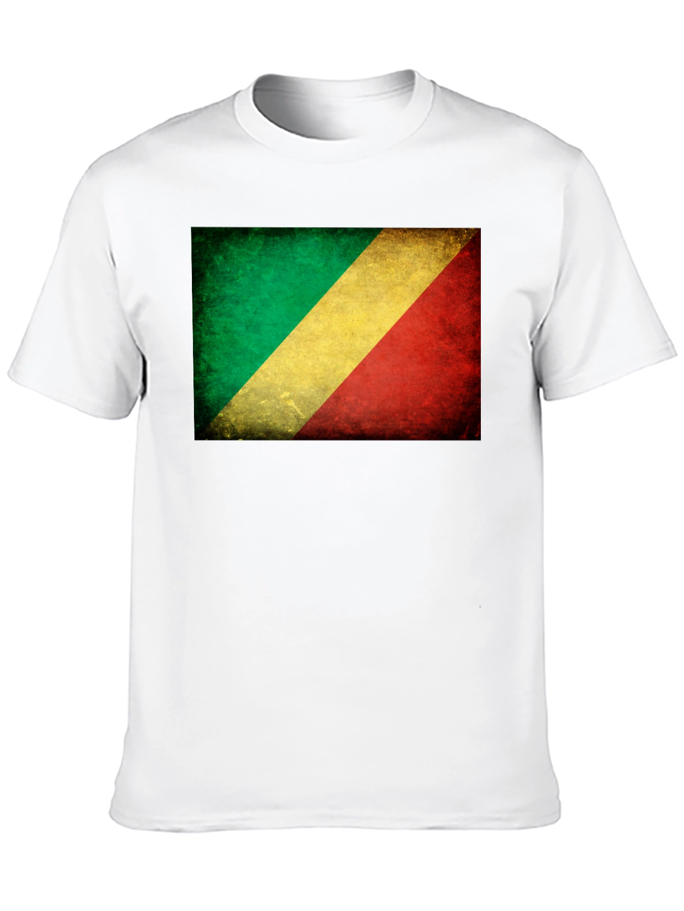 Republic of Congo Flag Distressed T-Shirt