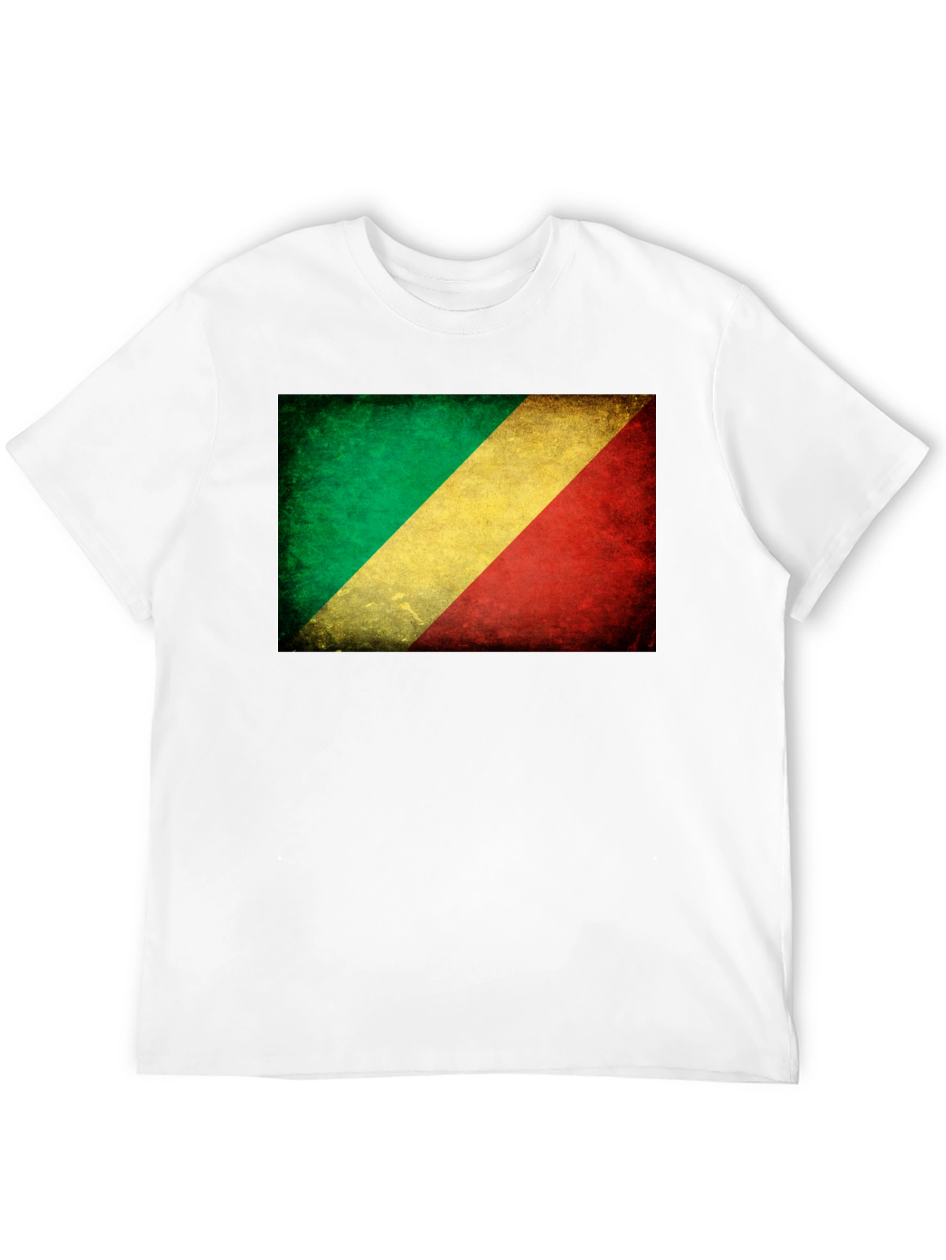 Republic of Congo Flag Distressed T-Shirt