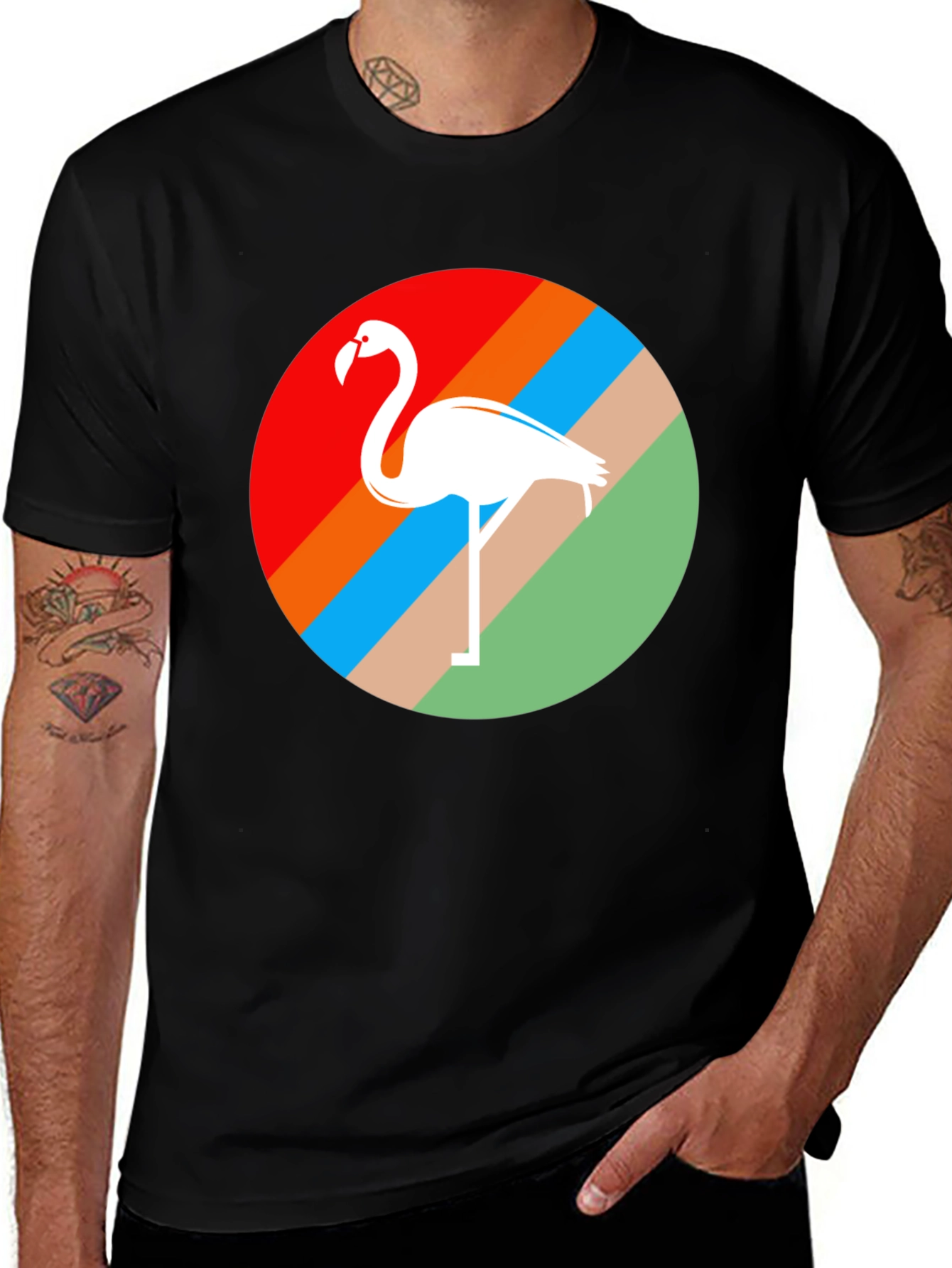 Retro Flamingo Graphic T-Shirt