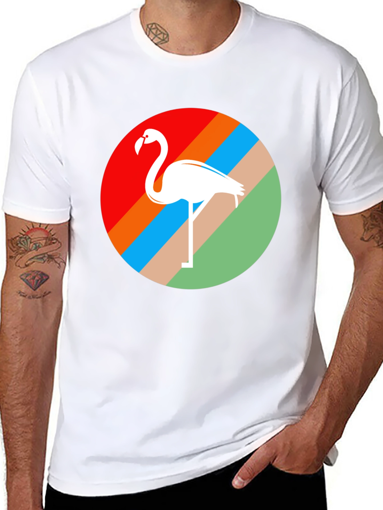 Retro Flamingo Graphic T-Shirt
