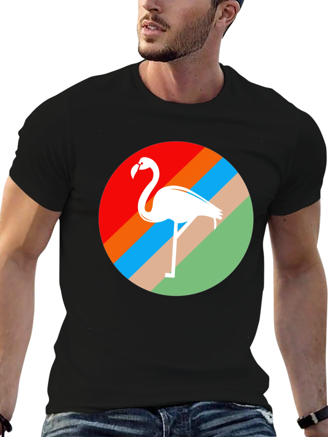 Retro Flamingo Graphic T-Shirt