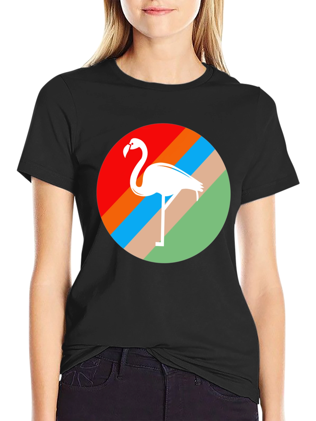 Retro Flamingo Graphic T-Shirt