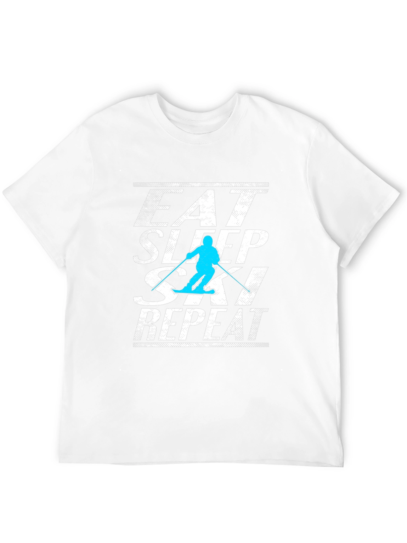 Eat Sleep Ski Repeat Graphic Tee - Black T-Shirt