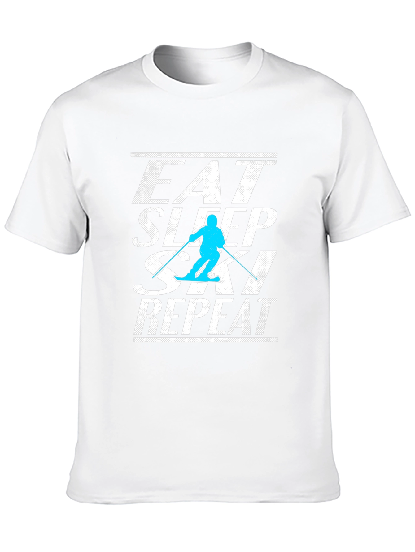 Eat Sleep Ski Repeat Graphic Tee - Black T-Shirt