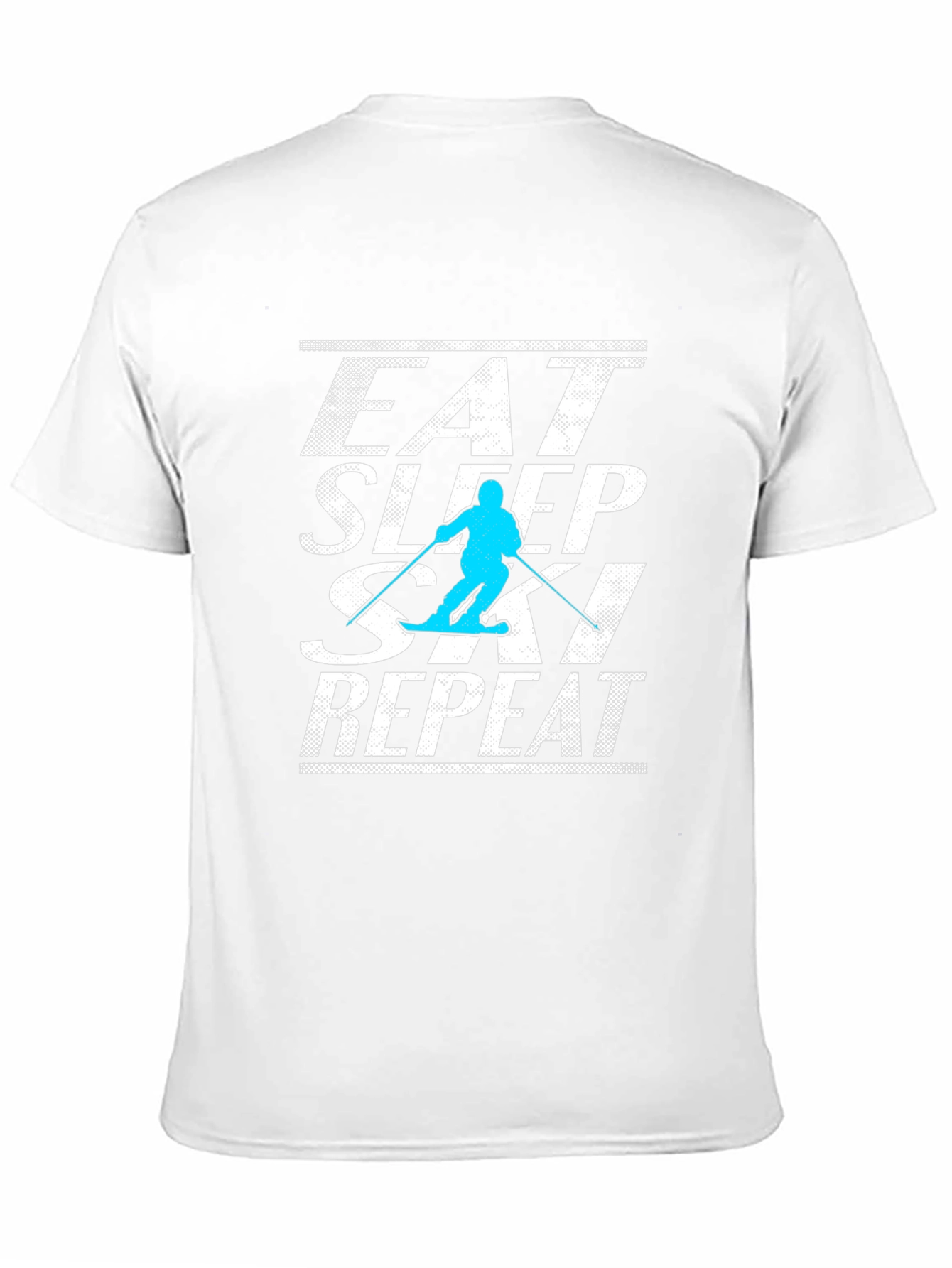 Eat Sleep Ski Repeat Graphic Tee - Black T-Shirt
