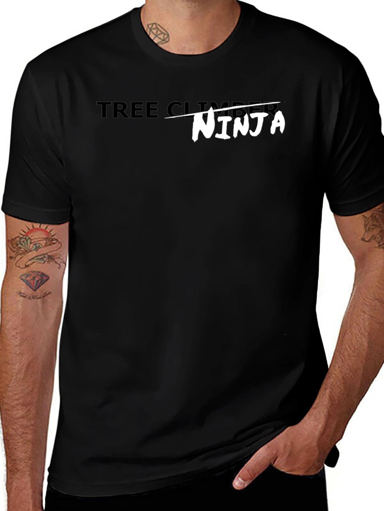 Tree Climbing Ninja T-Shirt - Black