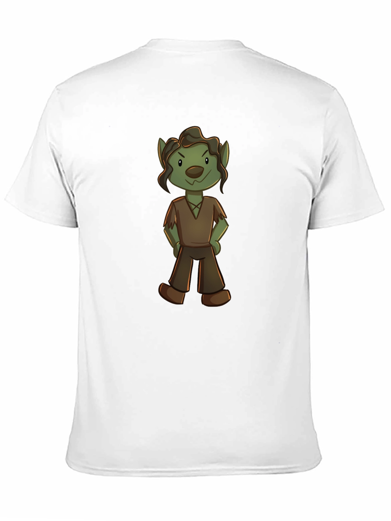Cartoon Goblin Graphic Tee - Unisex Black T-Shirt