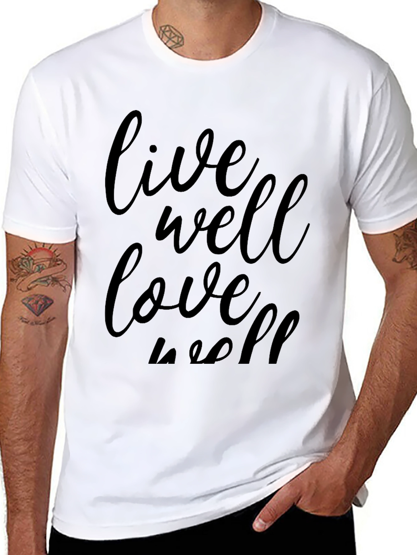 Live Well Love Well Black Graphic Tee