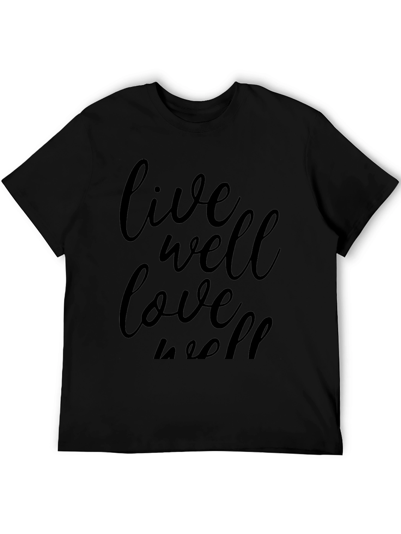 Live Well Love Well Black Graphic Tee