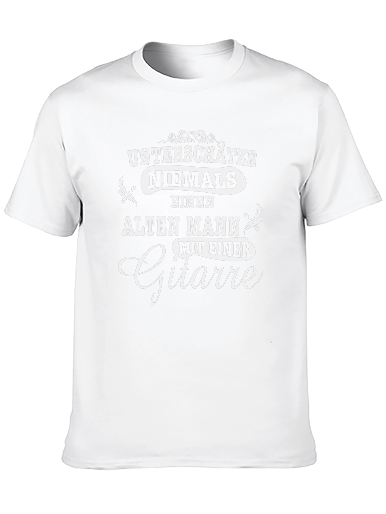 Unterschätze Niemals T-Shirt: Old Man Guitar Graphic Tee