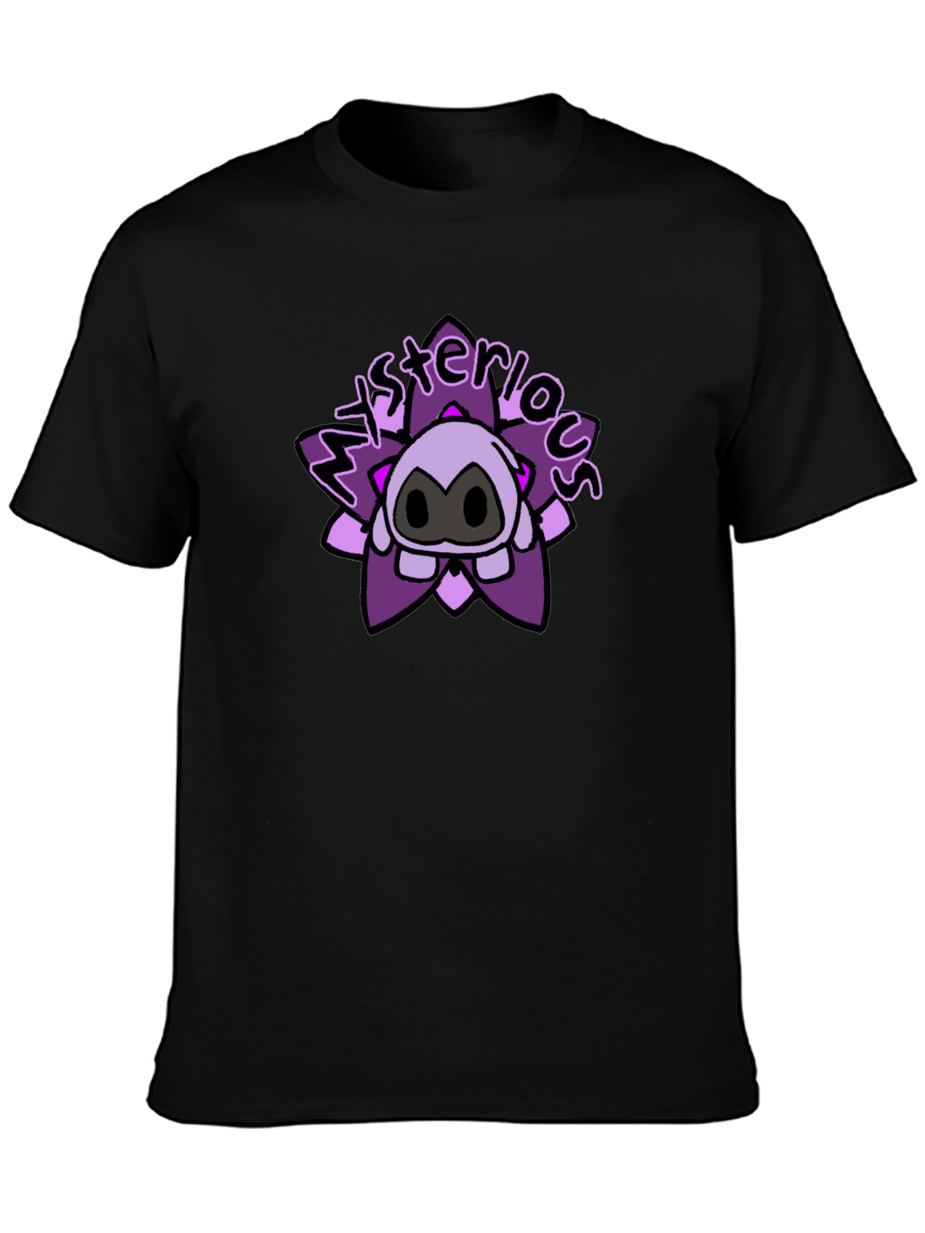 Mysterious Cartoon Character Graphic T-Shirt