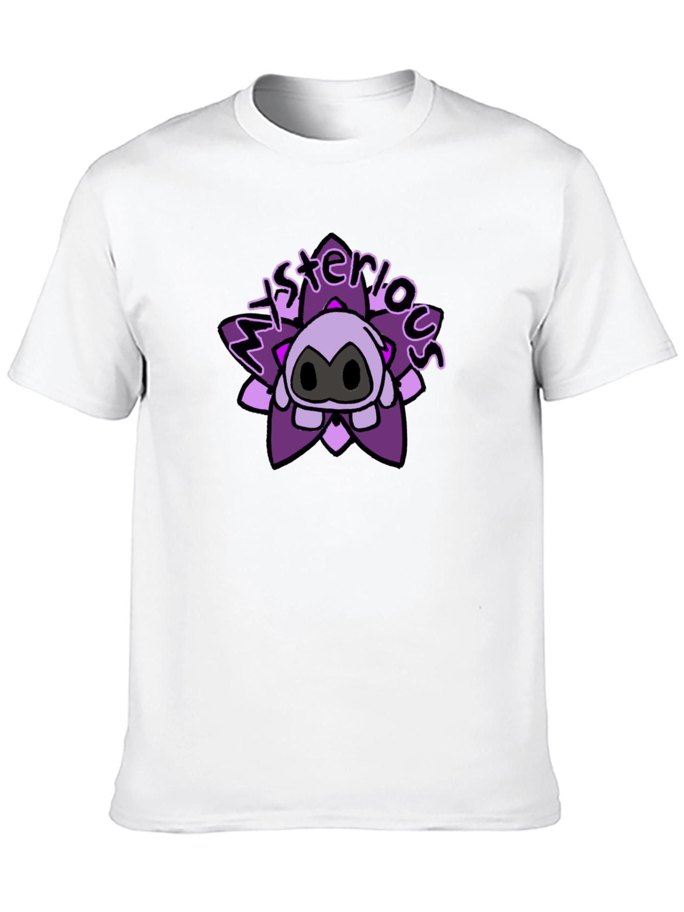 Mysterious Cartoon Character Graphic T-Shirt