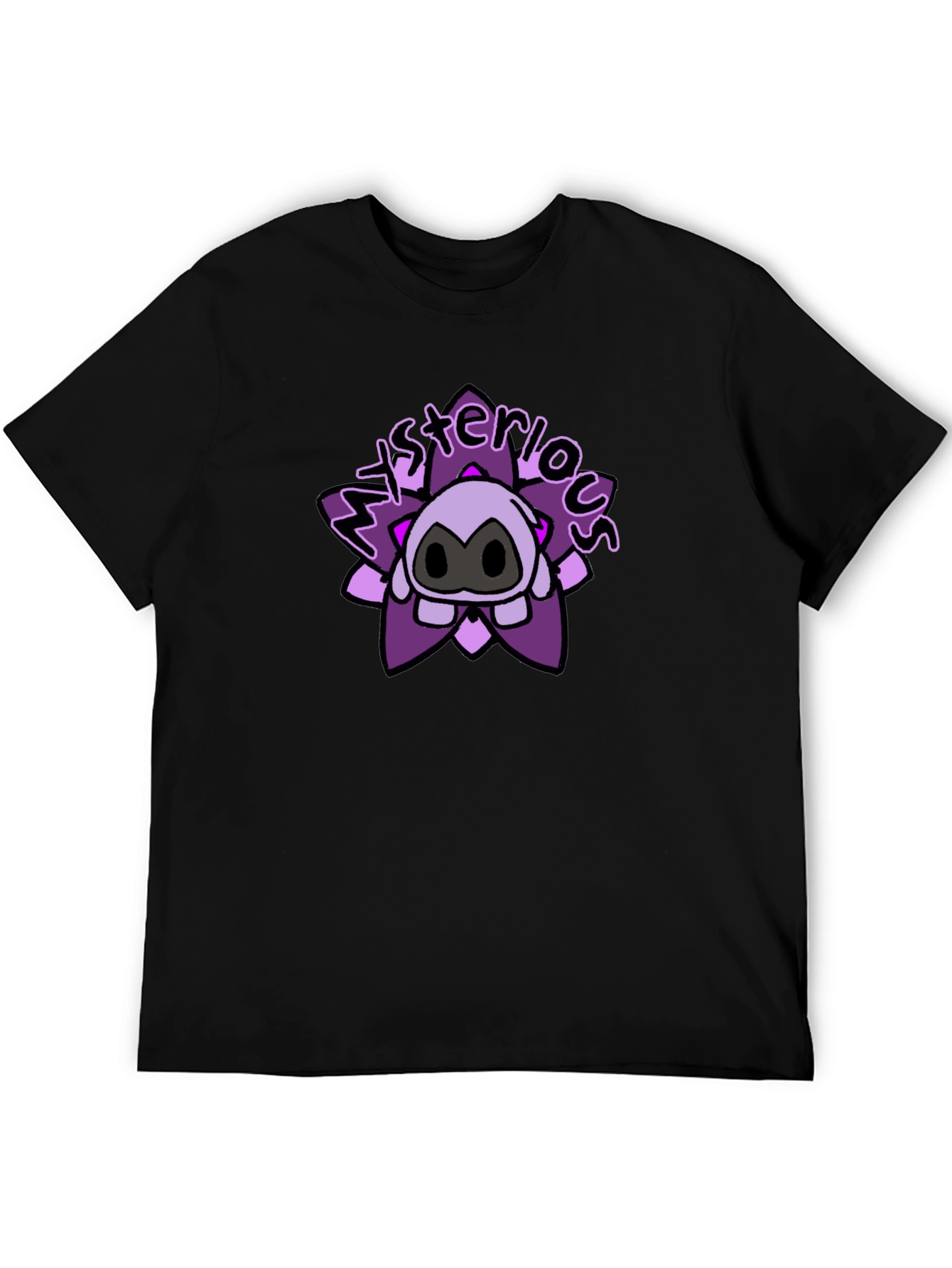 Mysterious Cartoon Character Graphic T-Shirt