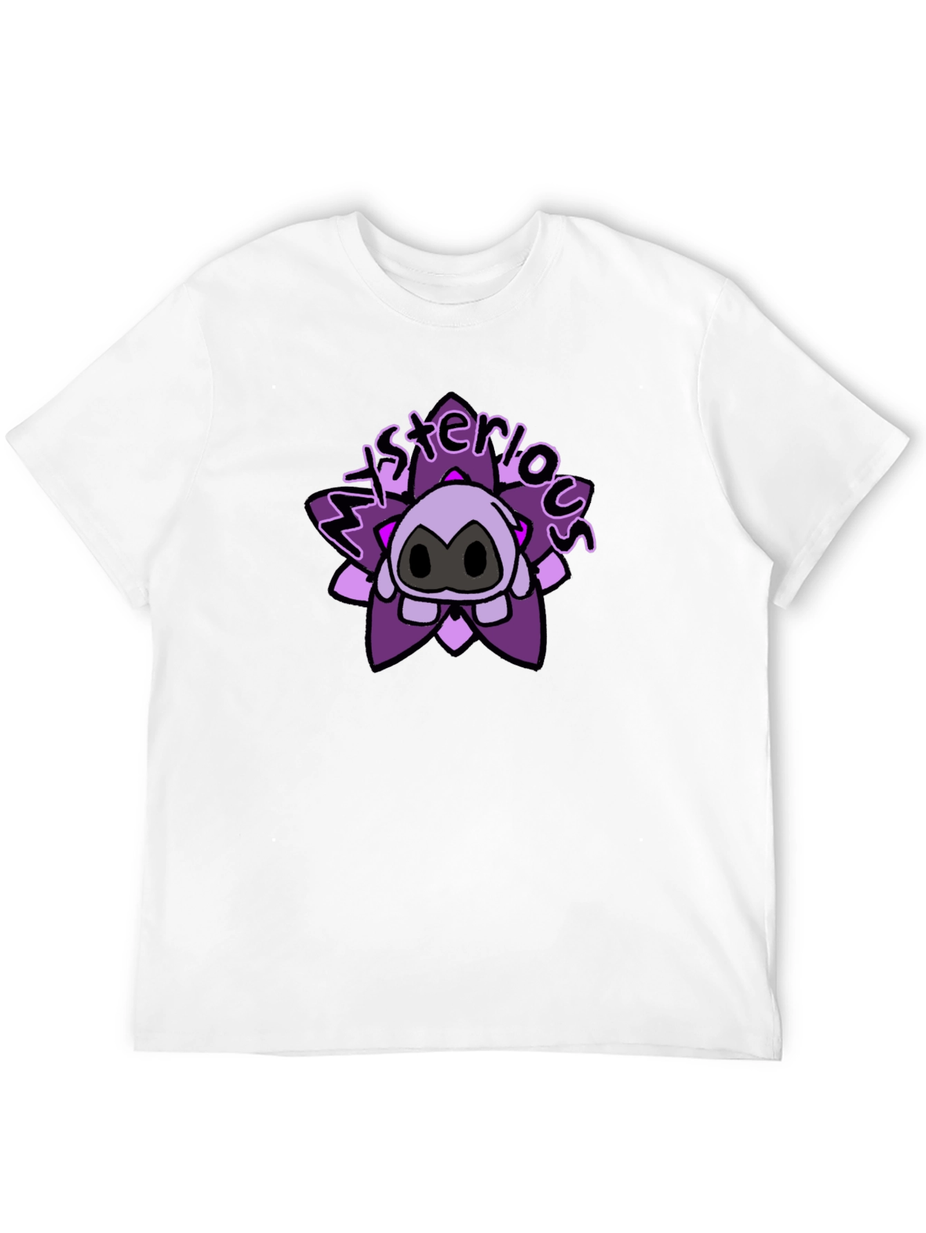 Mysterious Cartoon Character Graphic T-Shirt