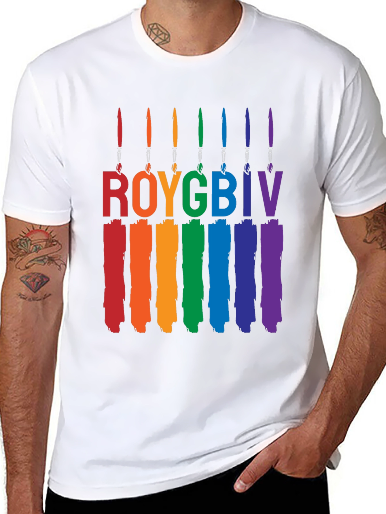 ROYGBIV Brushstroke Pride T-Shirt