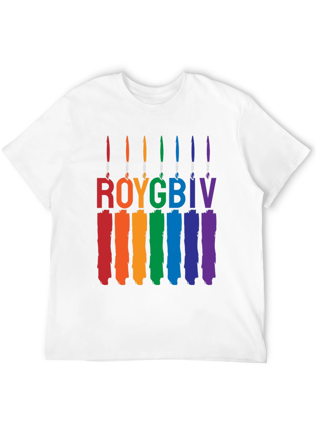 ROYGBIV Brushstroke Pride T-Shirt