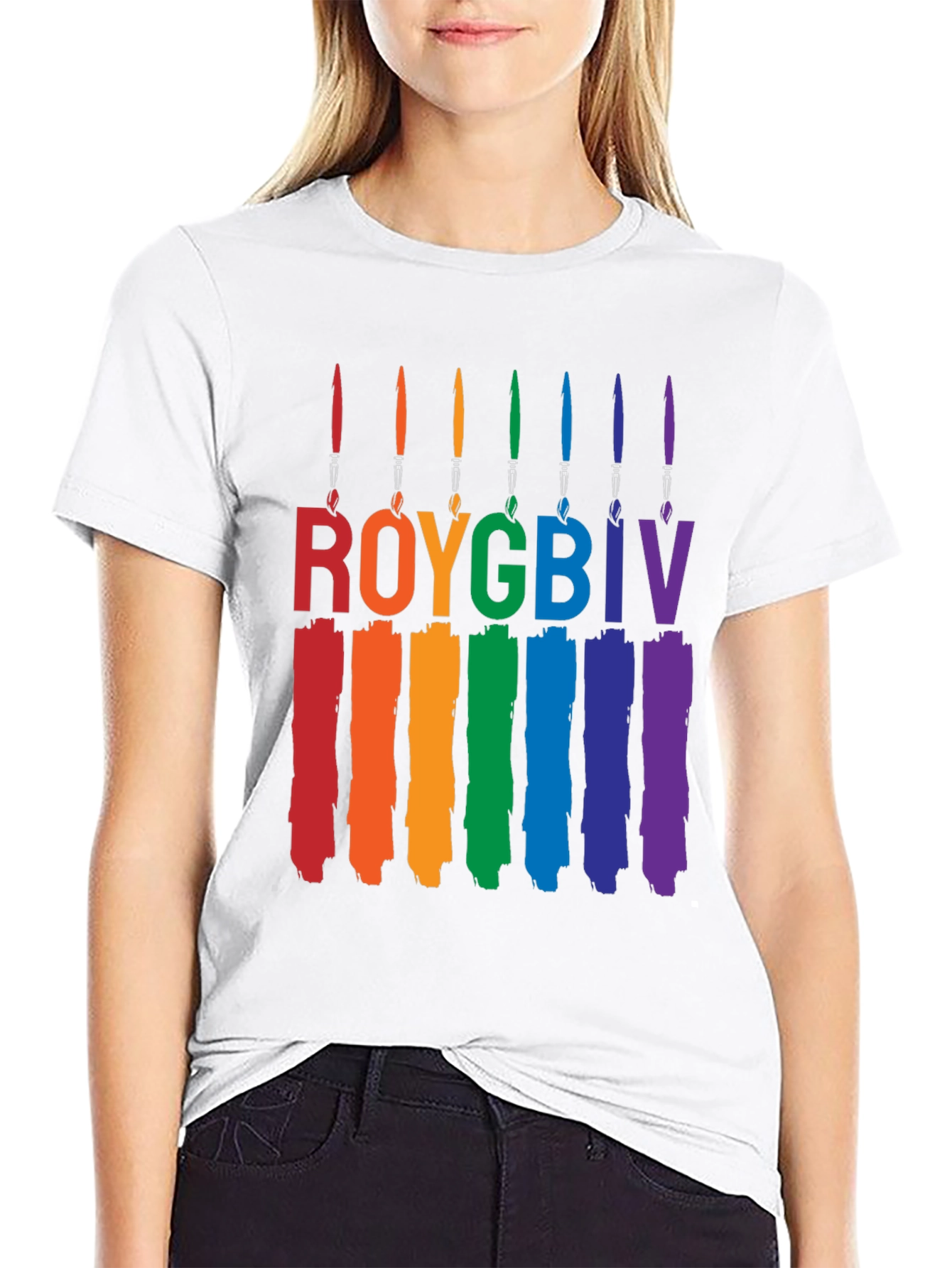 ROYGBIV Brushstroke Pride T-Shirt