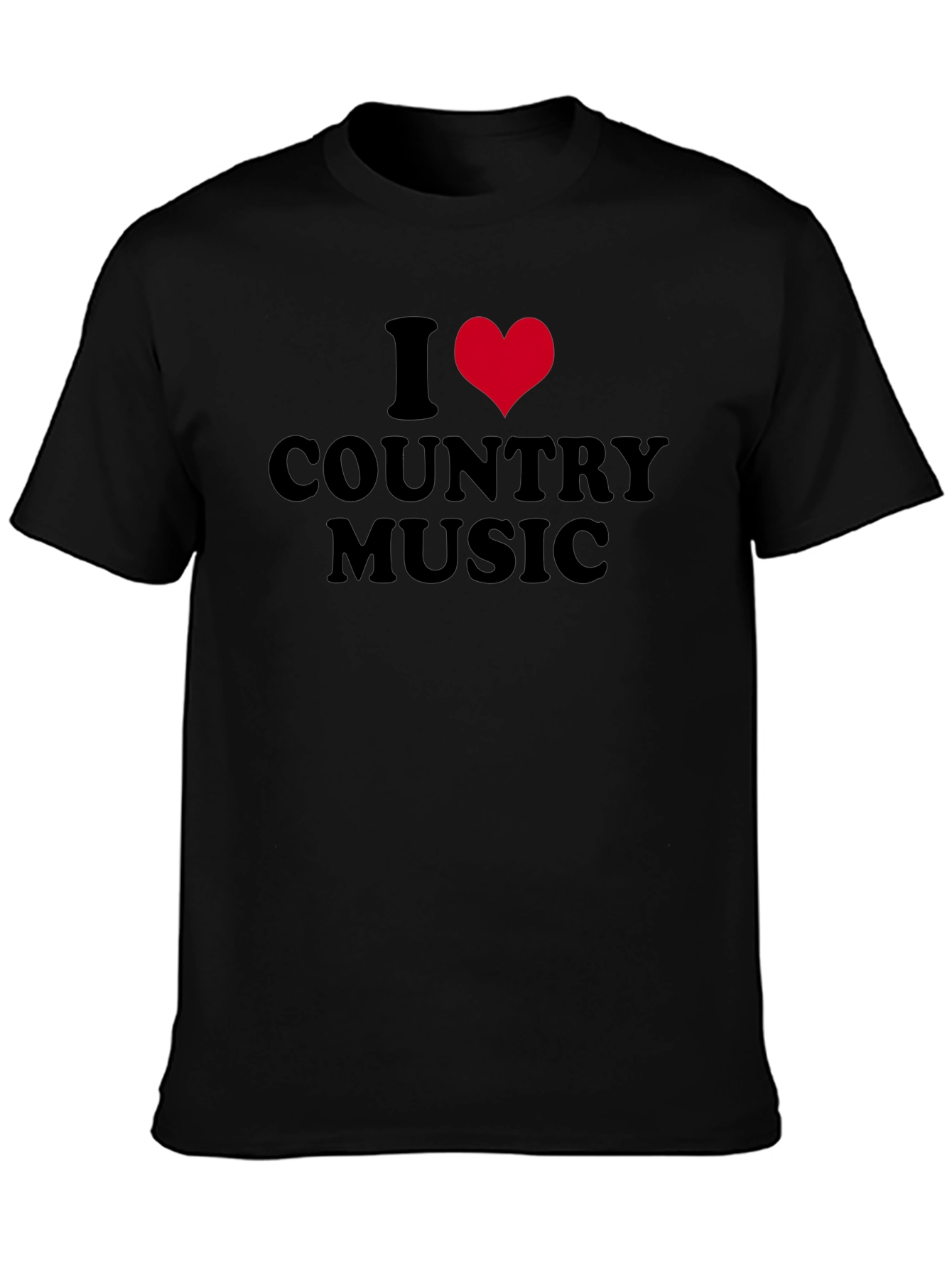 I Heart Country Music Black Tee