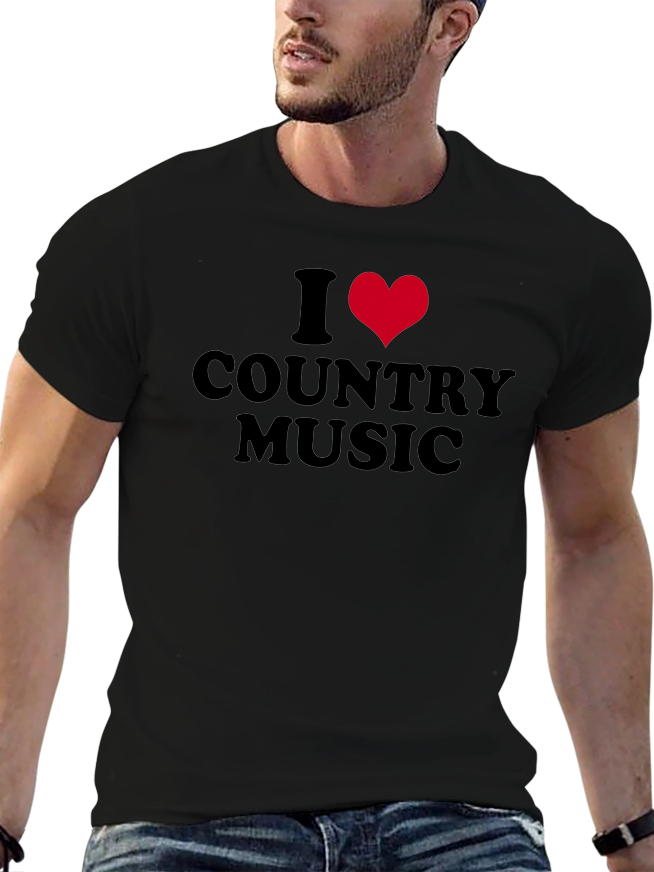 I Heart Country Music Black Tee