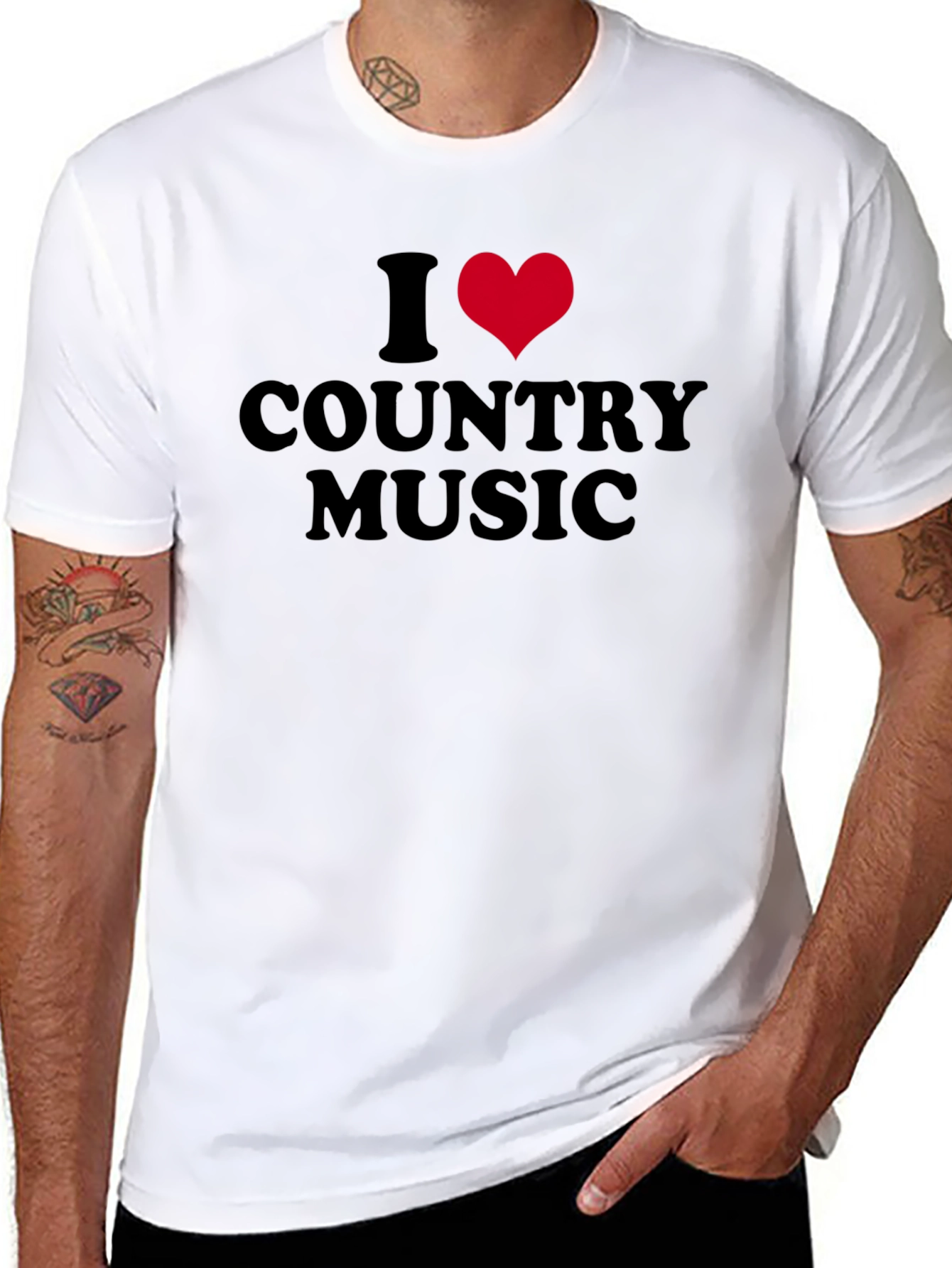 I Heart Country Music Black Tee