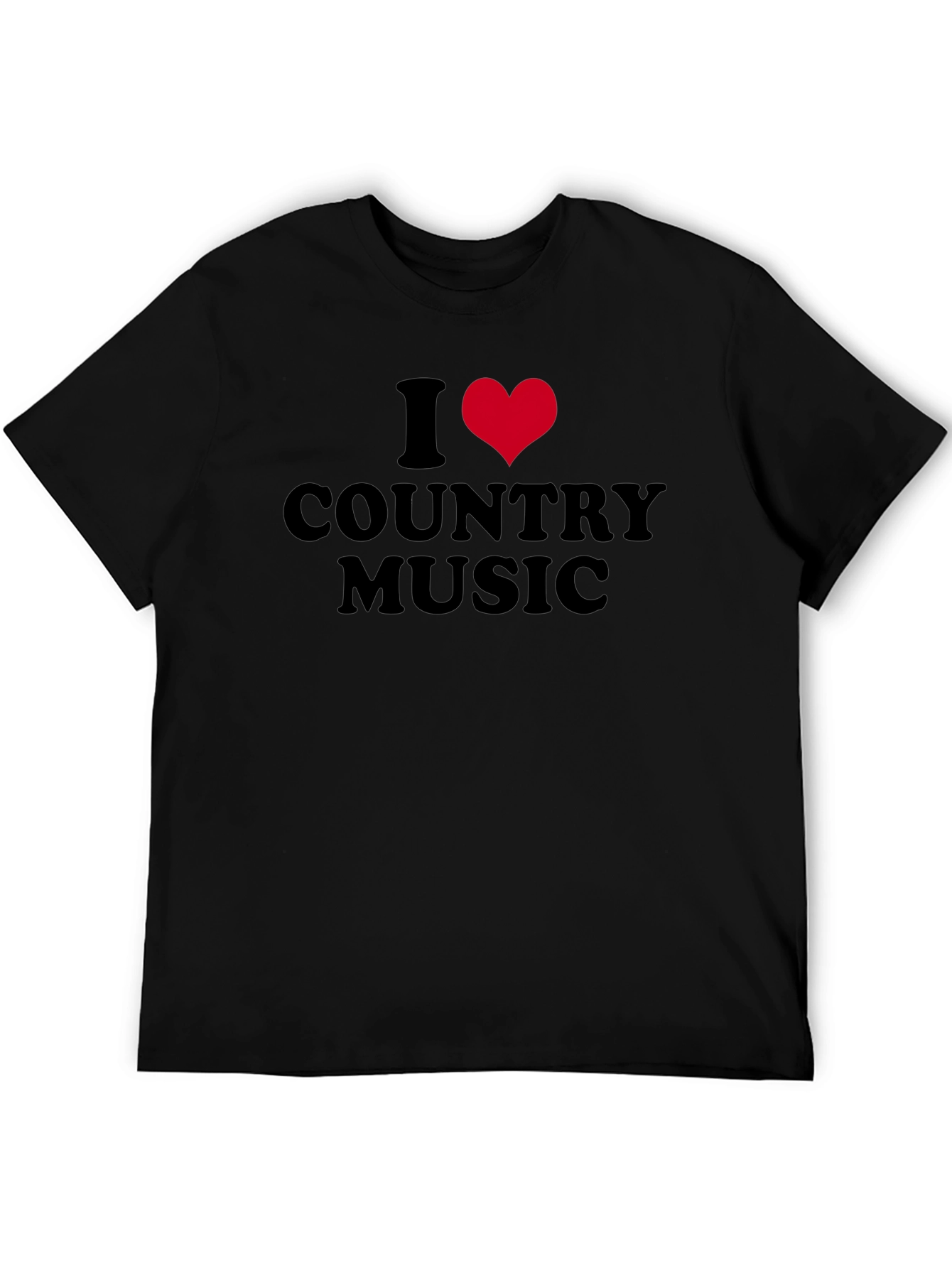 I Heart Country Music Black Tee