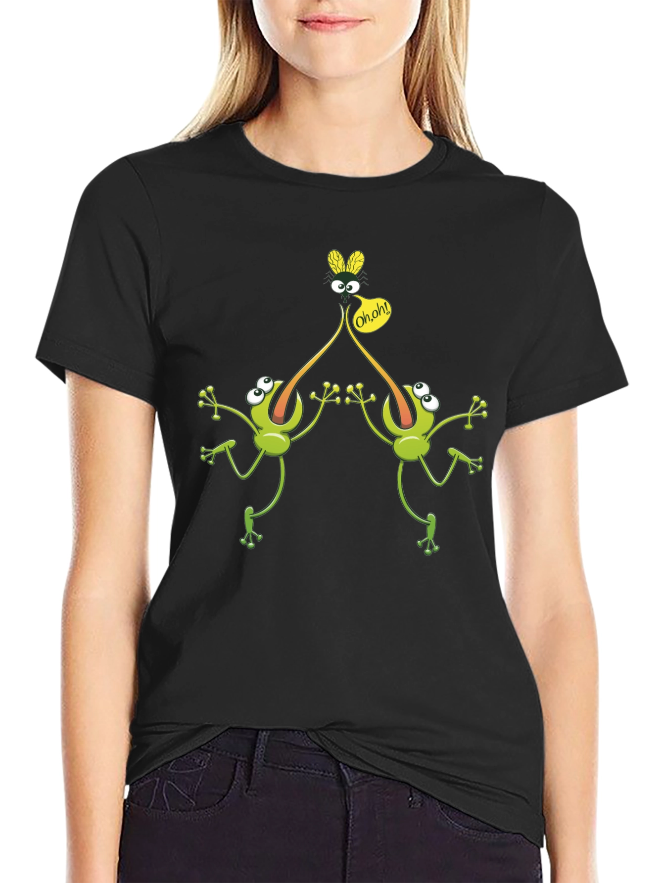 Funny Frog Fly T-Shirt - Novelty Graphic Tee