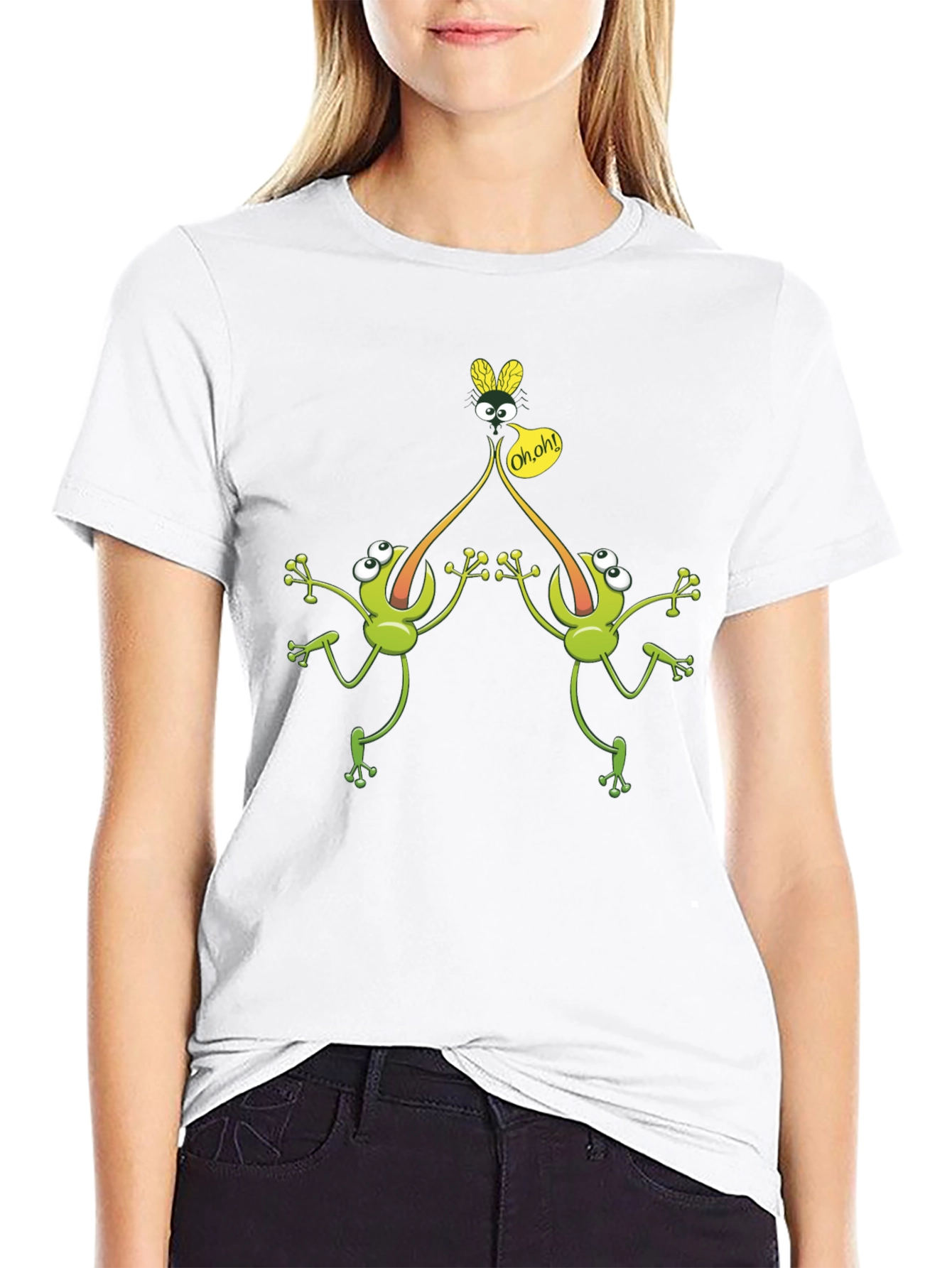 Funny Frog Fly T-Shirt - Novelty Graphic Tee