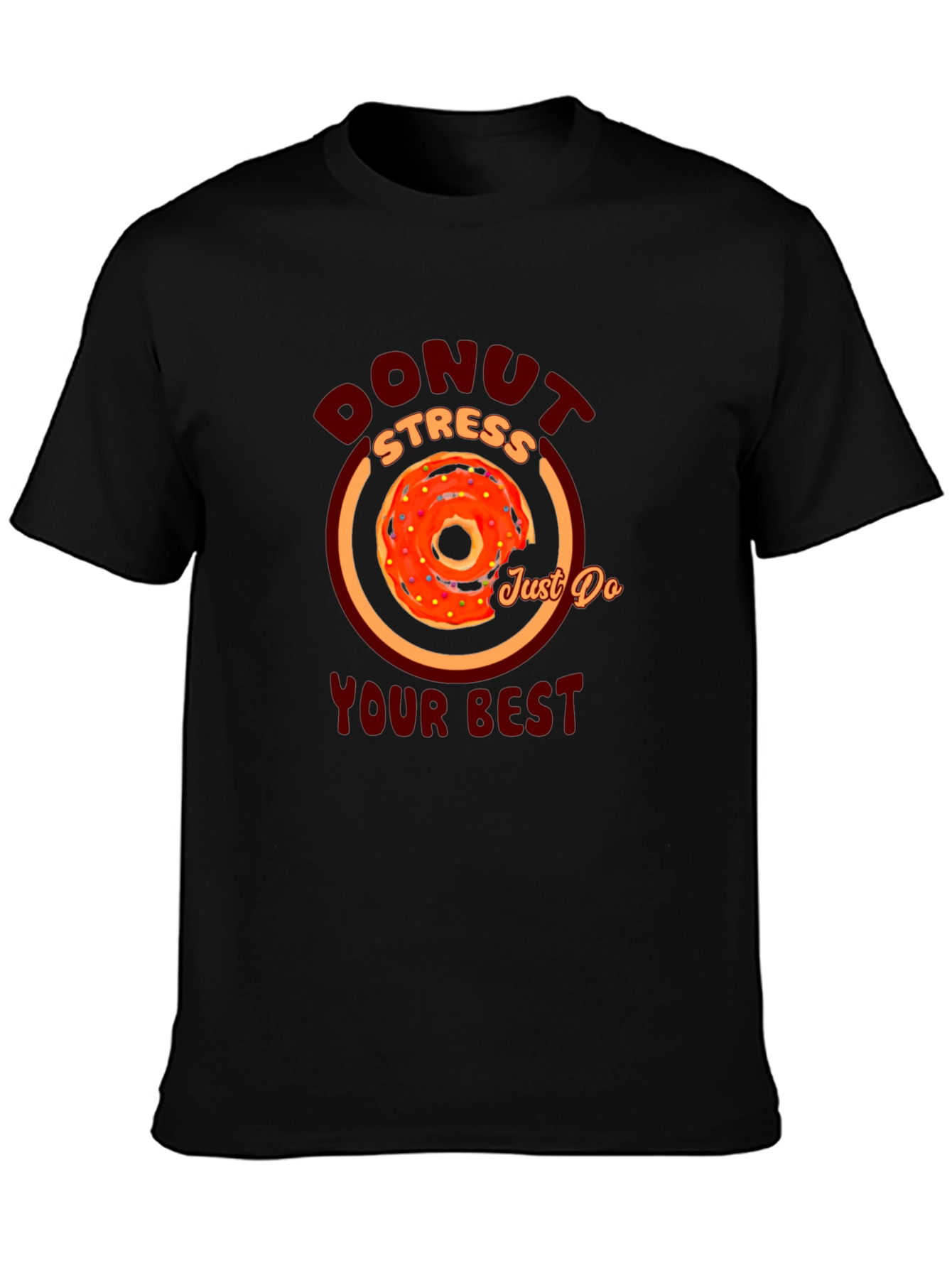 Donut Stress Graphic T-Shirt - Motivational Tee