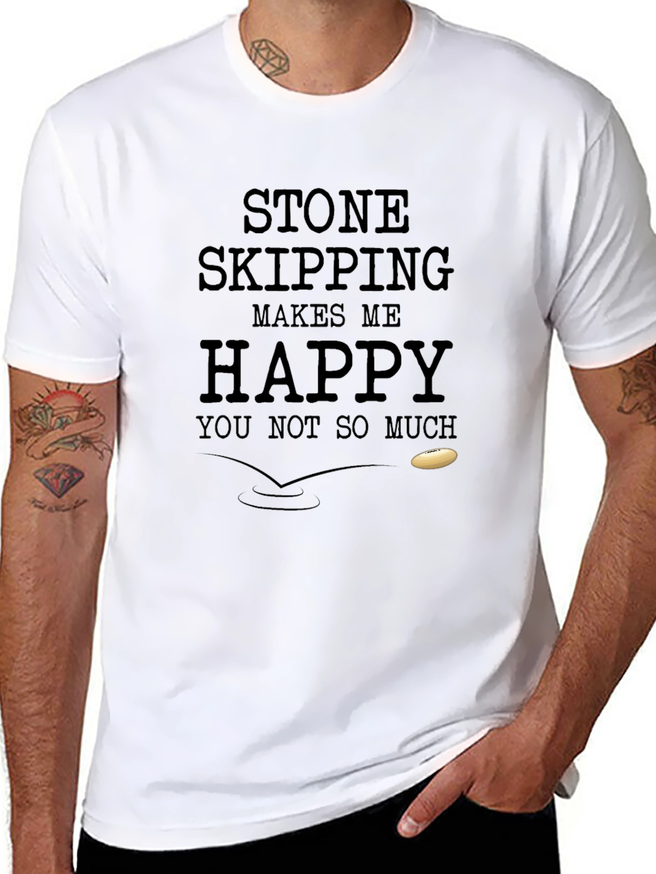 Stone Skipping Makes Me Happy T-Shirt