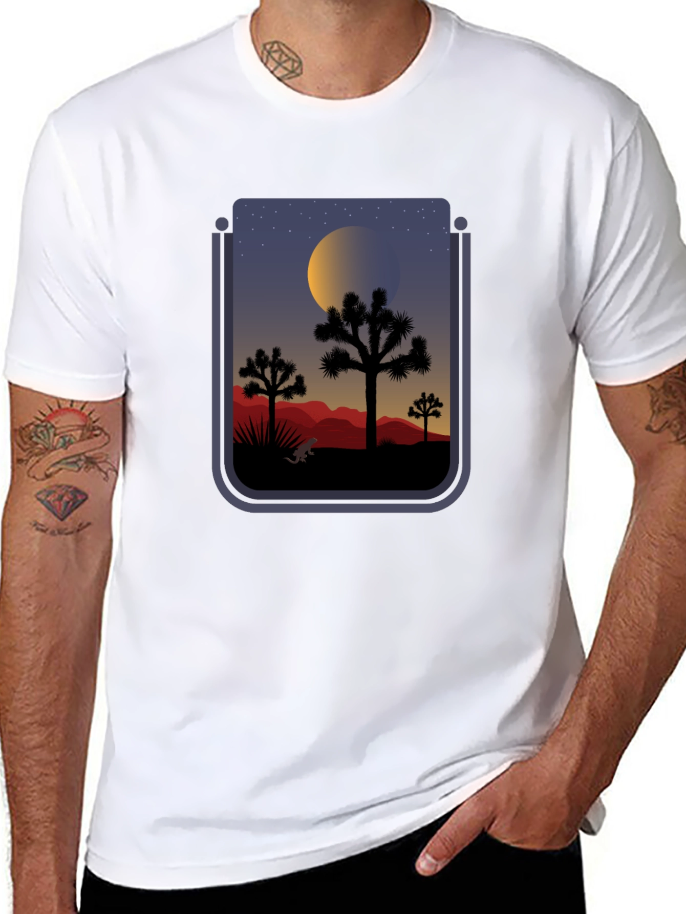 Desert Nightscape Graphic T-Shirt